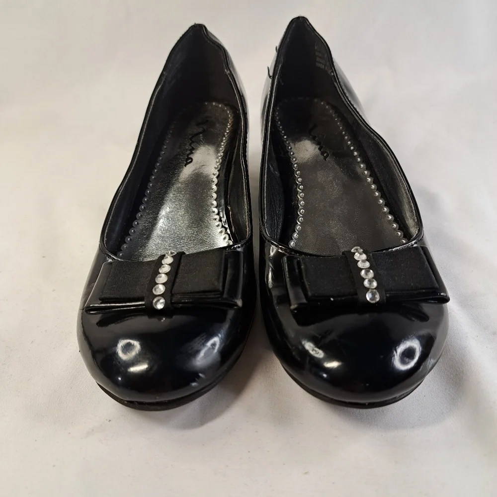 𝅺nina Black Patent Leather Heels Kids Size 3
